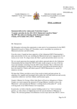 Statement by the Delegation of Canada on the preparations for the meeting of the Ministerial Council in Vilnius
