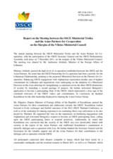 Report of the Meeting between the OSCE Ministerial Troika and the Asian Partners for Co-operation