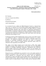 Address by the Secretary General of the Cooperation Council of Turkic Speaking States, H.E. Mr. Halil Akinci