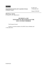 Permanent Council Decision No. 1015