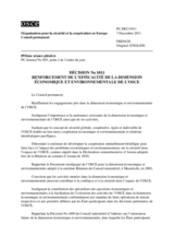 Décision No. 1011 du Conseil permanent