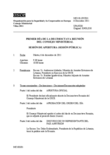 Journal of the First Day of the 18th Meeting of the Ministerial Council