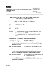 Journal of the First Day of the 18th Meeting of the Ministerial Council