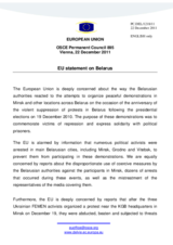 Statement by the Polish Presidency of the Council of the European Union on the situation in Belarus