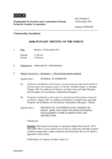 Journal of the 669th Plenary Meeting of the Forum for Security Co-operation