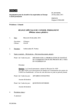 Journal de la 896ème séance spéciale du Conseil permanent