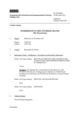 Journal der 896. Sondersitzung des Ständigen Rates