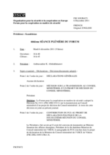 Journal de la 666ème séance plénière du Forum