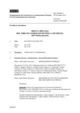 Giornale della 665a Seduta plenaria del Foro di cooperazione per la sicurezza