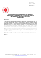 Statement by the Delegation of Turkey on the recent incident in the security zone of the Transdniestrian conflict