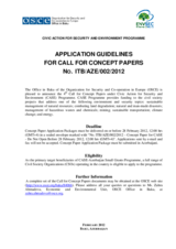 Application guidelines for call for concept papers