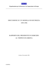 Progress Report on the Security Model Discussion 1995-1996, 30 November 1996 