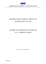 Progress Report on the Security Model Discussion 1995-1996, 30 November 1996 