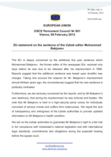 Statement by the Danish Presidency of the Council of the European Union on the rule of law in Uzbekistan