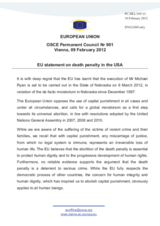 Statement by the Danish Presidency of the Council of the European Union on the death penalty in the United States of America