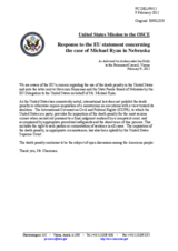 Statement by the Delegation of the United States in response to the statement by the Danish Presidency of the Council of the European Union on the death penalty in the United States of America