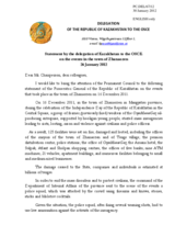 Statement by the Delegation of Kazakhstan on the arrest of opposition party members and a journalist in Kazakhstan