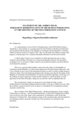 Statement by the Delegation of the Russian Federation on the meeting of the Presidents of Armenia, Azerbaijan and the Russian Federation in Sochi, Russian Federation, on 23 January 2012