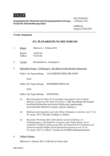 Journal der 672. Plenarsitzung des Forums