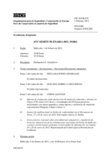 Diario de la 672ª Sesión plenaria del Foro de Cooperación en materia de Seguridad  