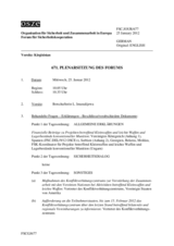 Journal der 671. Plenarsitzung des Forums