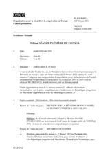 Journal de la 902ème séance plénière du Conseil