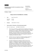 Journal de la 901ère séance plénière du Conseil