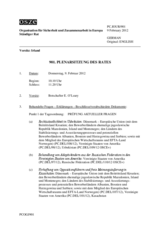 Journal der 901. Plenarsitzung des Ständigen Rates 