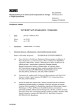 Giornale della 901a Seduta plenaria del Consiglio permanente 