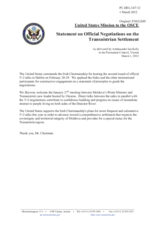 Statement by the Delegation of the United States on the meeting in the 5+2 negotiation format on the settlement of the Transdniestrian conflict, held in Dublin on 28 and 29 February 2012