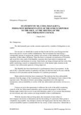 Statement by the Delegation of Kyrgyzstan on the freedom of the media in Kyrgyzstan