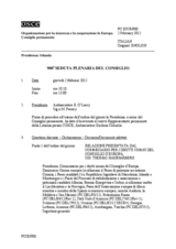 Giornale della 900a Seduta plenaria del Consiglio permanente