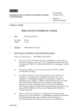 Journal de la 899ème séance plénière du Conseil