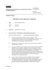 Giornale della 899a Seduta plenaria del Consiglio permanente