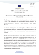 Statement by the Danish Presidency of the Council of the EU on the presidential elections in the Russian Federation, held on 4 March 2012