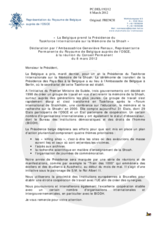 « La Belgique prend la Présidence du Taskforce Internationale sur la Mémoire de la Shoah » -  Déclaration par l’Ambassadrice Geneviève Renaux, Représentante Permanente du Royaume de Belgique auprès de l’OSCE