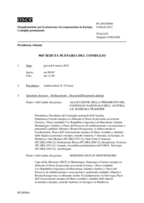 Giornale della 904a Seduta plenaria del Consiglio permanente