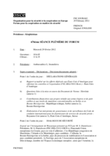 Journal de la 676ème séance plénière du Forum