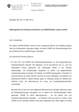 Stellungnahme der Schweiz zum Bericht von ODIHR-Direktor Janez Lenarčič