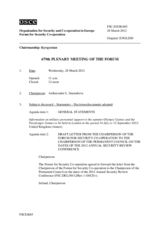 Journal of the 679th Plenary Meeting of the Forum for Security Co-operation