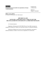 Décision No. 1035 du Conseil permanent