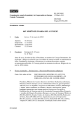 Diario de la 905ª Sesión plenaria del Consejo Permanente 