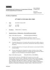 Giornale della 677a Seduta plenaria del Foro di cooperazione per la sicurezza