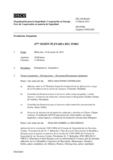 Diario de la 677ª Sesión plenaria del Foro de Cooperación en materia de Seguridad  