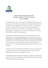 Speech by Irish Minister of State Brian Hayes