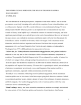 Speech by Sean O’hUiginn, former Second Secretary General, Anglo-Irish Division, Department of Foreign Affairs and former Ambassador of Ireland to the United States