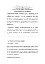 Address by Police Service of Northern Ireland's Deputy Chief Constable Judith Gillespie