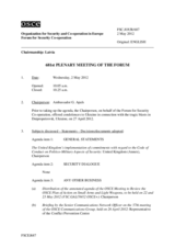 Journal of the 681st Plenary Meeting of the Forum for Security Co-operation