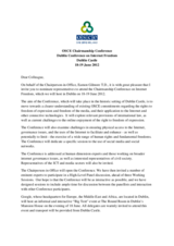 Dublin Conference on Internet Freedom: Letter of invitation