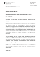 Fazilitierung der serbischen Wahlen für Wahlberechtigte in Kosovo